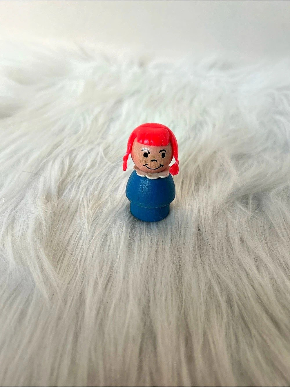 Fisher-Price Little People Play Family Girl with Red Pigtails and Blue Body Girl